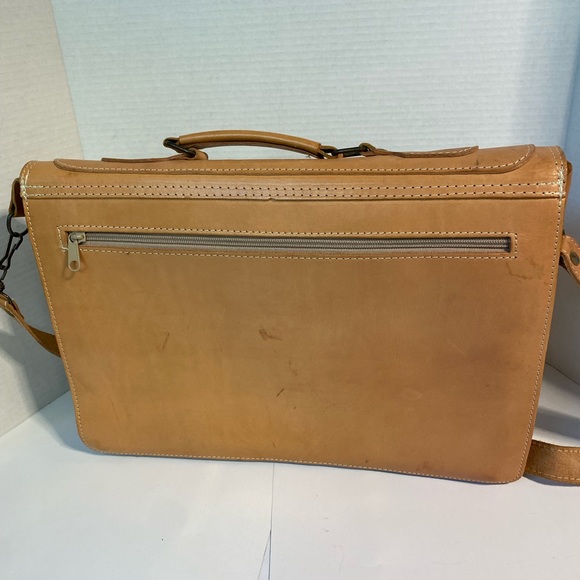 Handcrafted durable Leather Laptop/Brief case EUC - Picture 4 of 7